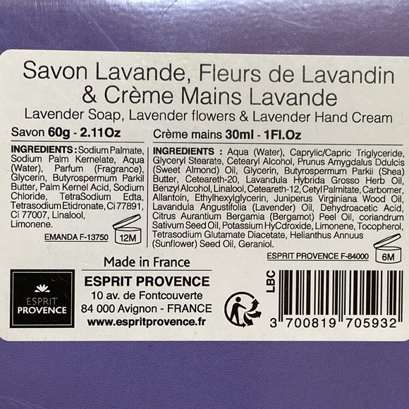 new la florentina soap & esprit provence soap & hand cream - Picture 10 of 10